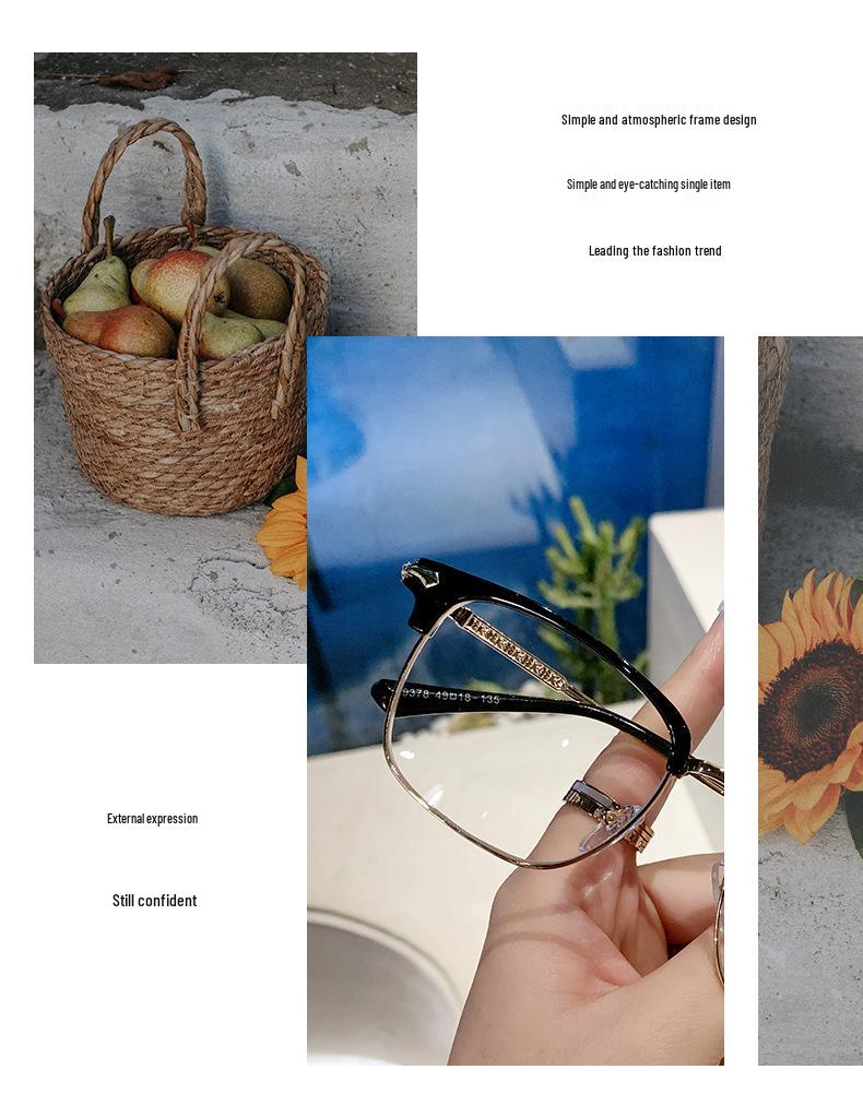 2025 Vintage TR90 Metal Anti-Blue Light Eyeglass Frames - Compatible with Prescription or Non-Prescription Lenses