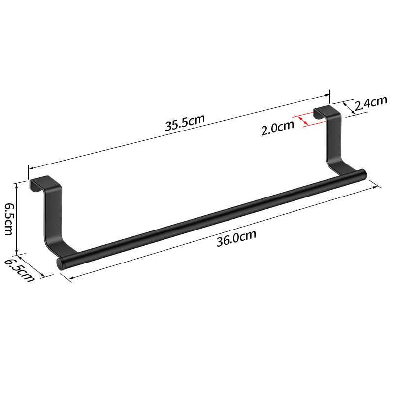 Handtuchstange aus Stahlmetalldraht über dem Schrank, Handtuchhalter, Aufbewahrungsorganisator, Badezimmertür-Handtuchhalter zum Aufhängen, stanzfreier Lappenaufhänger