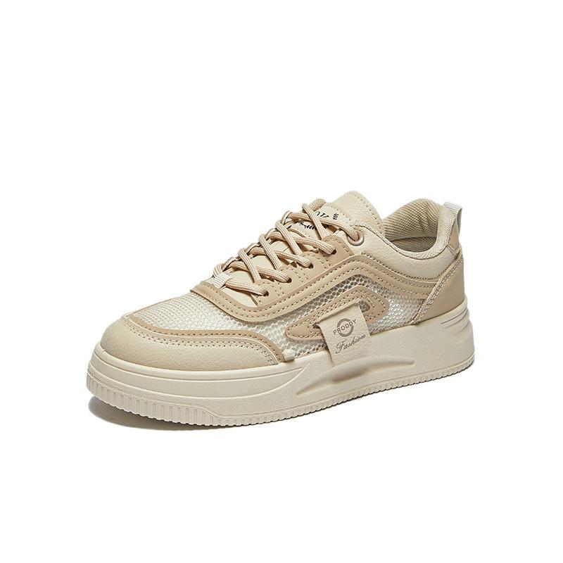Mesh White Shoes for Women In Summer New High-rise Student Shoes Breathable Casual Shoes