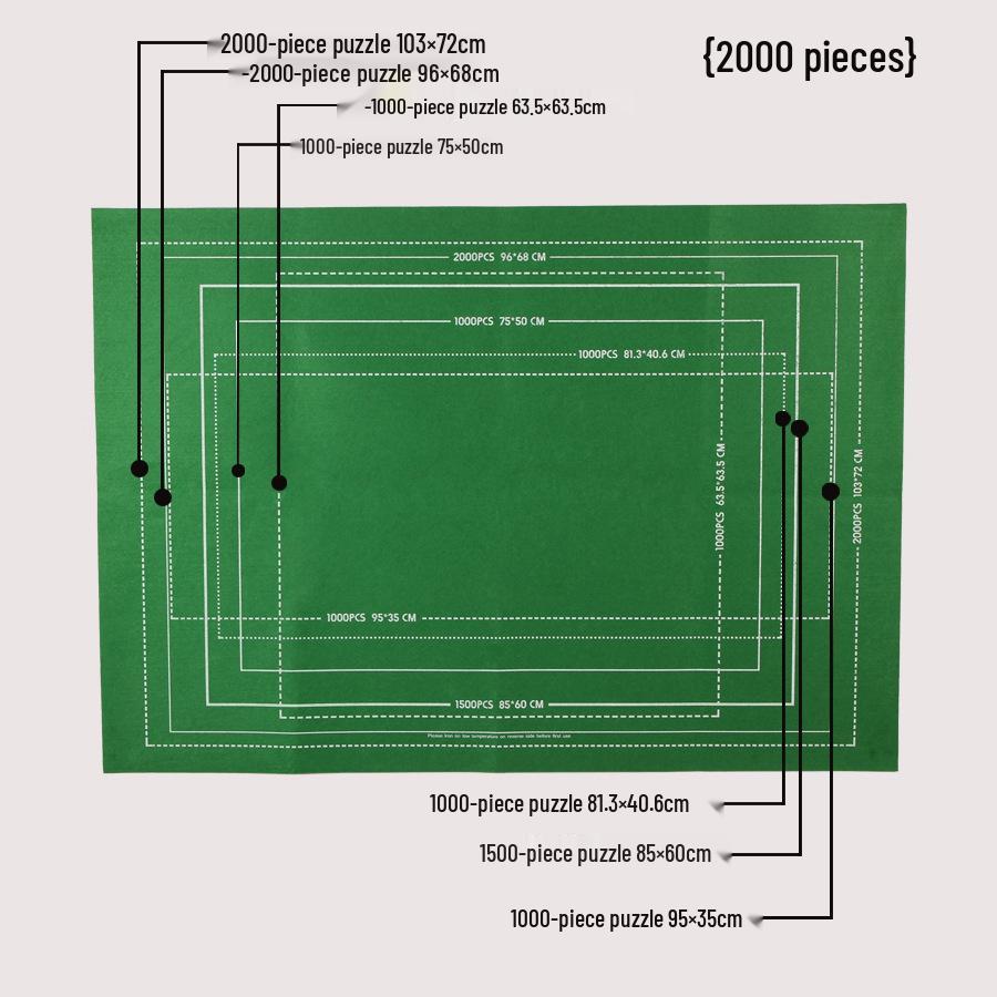 Felt Puzzle Storage Mat for 1500-3000 Pieces