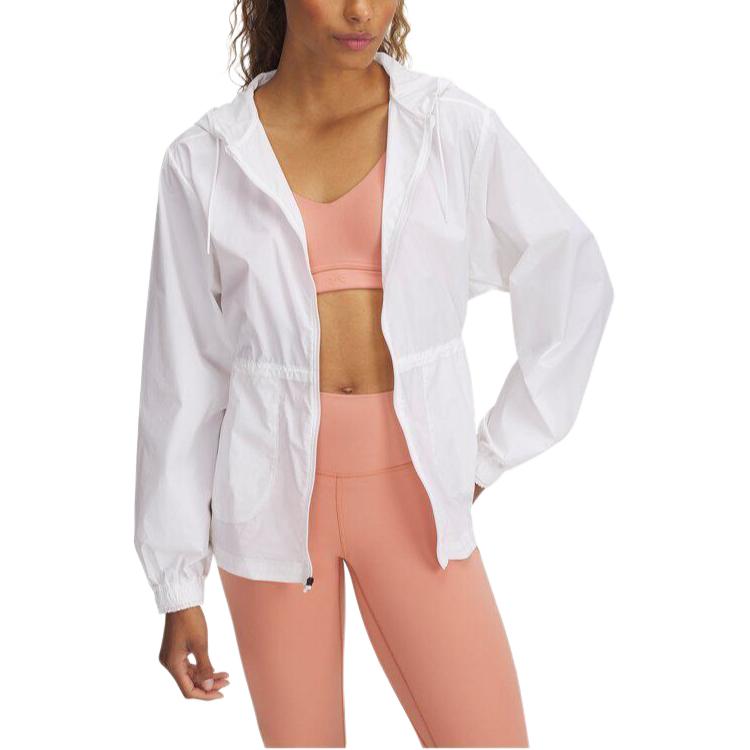 Under Armour Ss25 Cinch Woven Quick-Dry Casual Long Sleeve Jacket Women Jacket Pink 1389502-100
