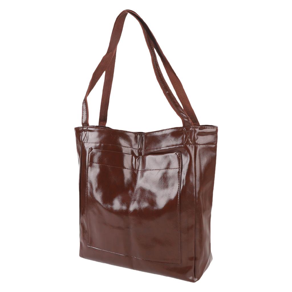 Women PU Leather Shoulder Handbag Fashion Ladies Vintage Handbag Purse Large Capacity Brown