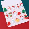 Santa Claus Figurines Pattern For DIY Hairpin Making Home Embellishments New Year Ornament Christmas Patches DIY Art Material