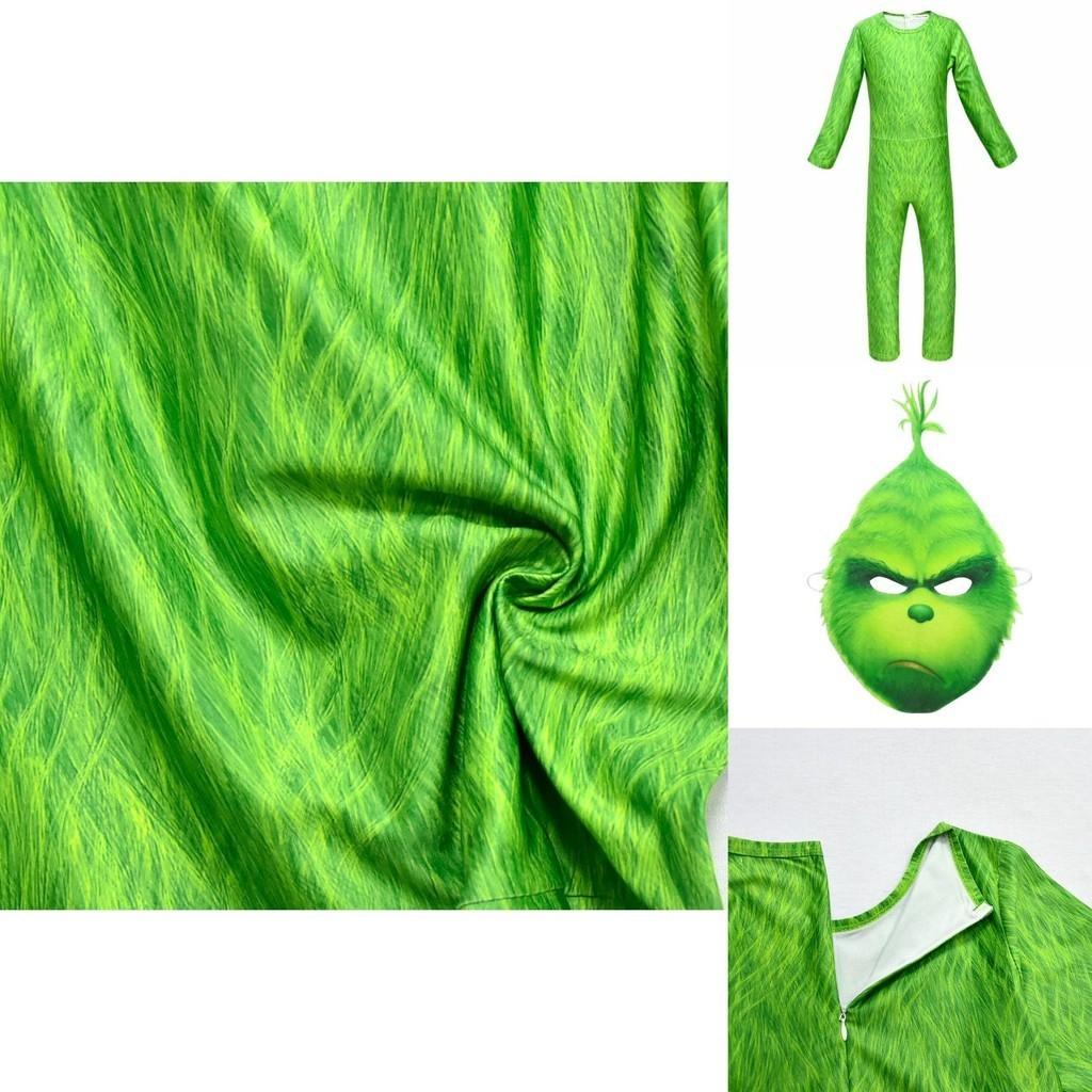 Eye-catching Grinch Cosplay Costume For Kids Perfect For Halloween Parties!