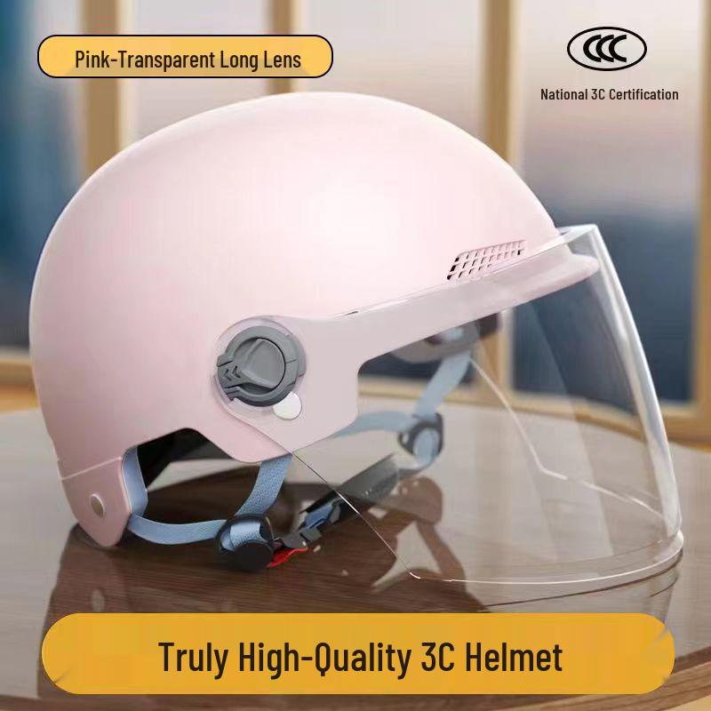 

3C Certified Electric Bicycle Helmet for Men & Women - All-Season Sun Protection Universal Motorcycle Half Helmet Police Recommended