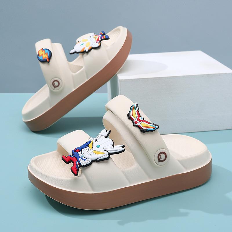 Bottom Stylish Soft Kids Beach Shoes In Black Green Beige For Boys And Girls Perfect For Wear Summer