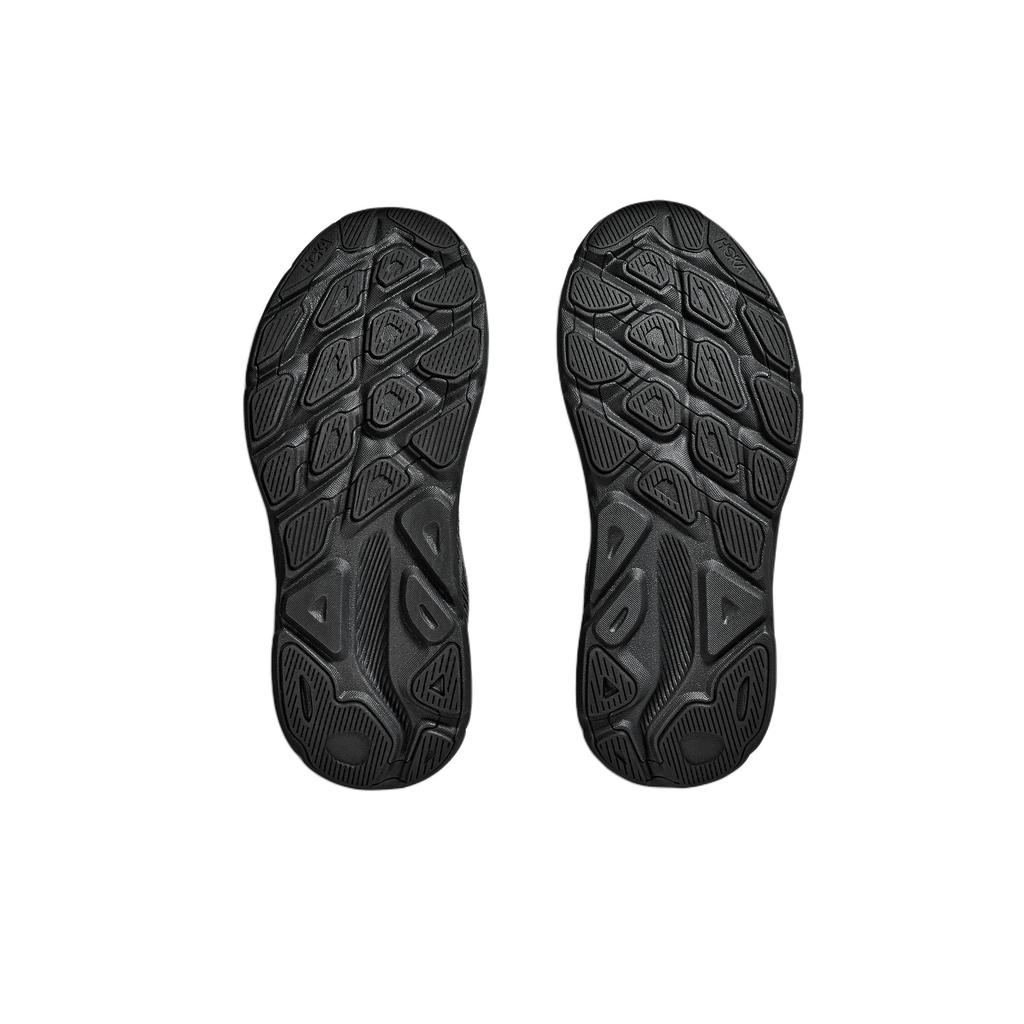 Hoka One One Clifton 9 Wide Rebound Cushioning Fabric Low Top Marathon Training Running Shoes Women Sneaker Black 1132211-BBLC