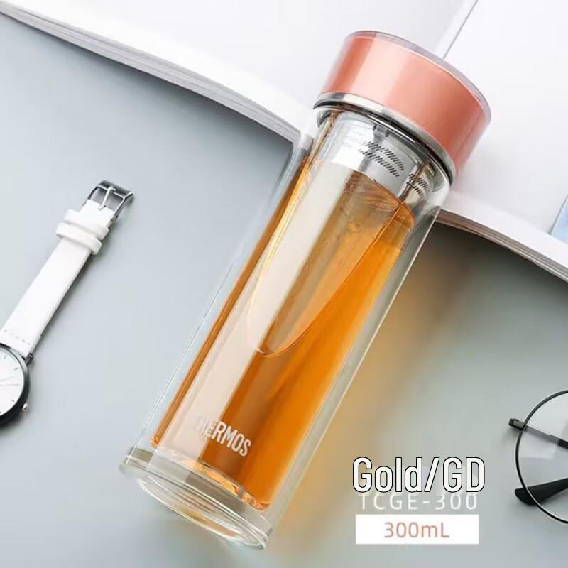 THERMOS High Borosilicate Double-Wall Glass Bottle