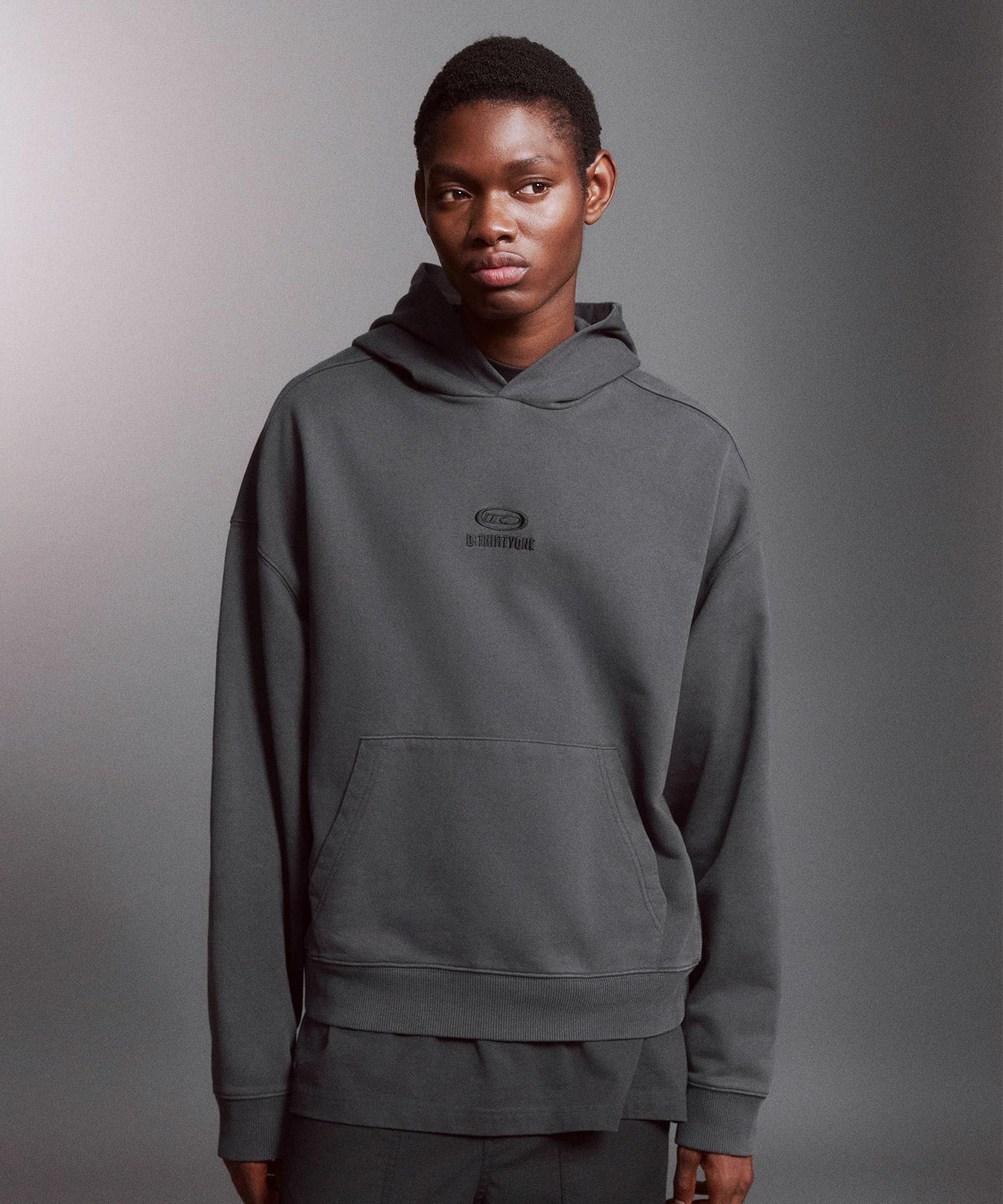 Dirty One Dto Embroidered Pigment Hoodie (Charcoal) Charcoal/0