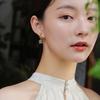 New Fashionable Commuter-style Hetian Jade Earrings for Women, Niche Design with a High-end Feel and Elegant Jade Jewelry, Including Drop Earrings