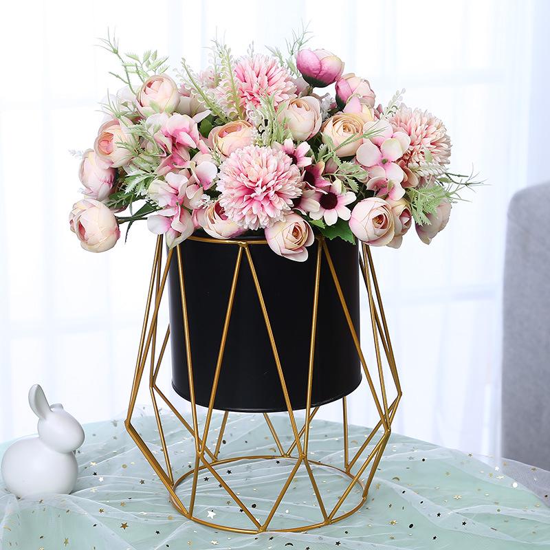 Nordic Wrought Iron Flower Stand - Indoor Tabletop Flower Pot for Creative Home Decor