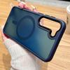 Matte Armor Magnetic Phone Case For Samsung Galaxy S25 S24 S23 S22 Ultra Plus S21 S20 FE Magsafe Wireless Charge Bumper Cover