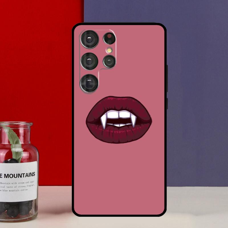 Sexy Vampire Lips Funda Case For Samsung Galaxy S25 Ultra S9 S10 S20 S22 Plus S21 FE S23 S24 Ultra Phone Cover