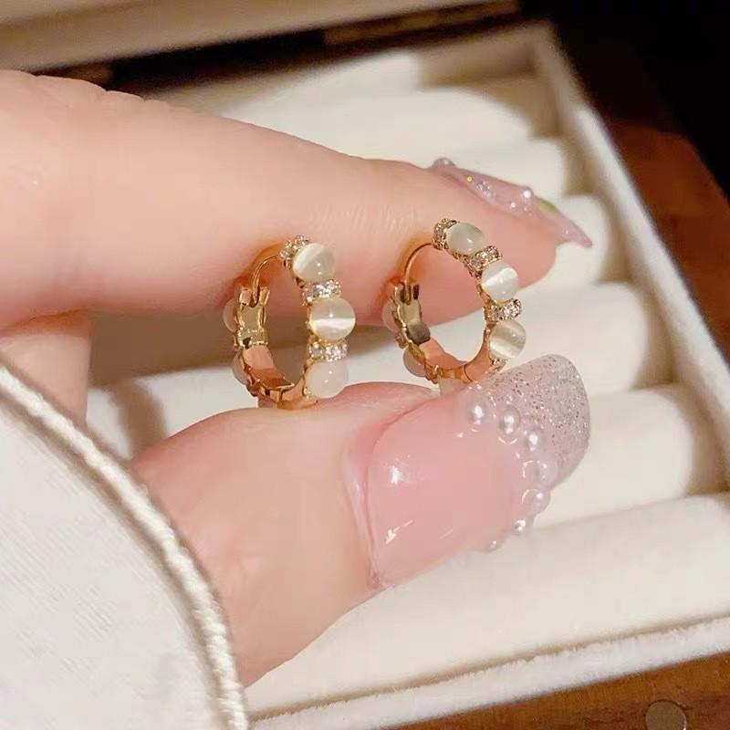 Cat's Eye Stone Earrings, Commuting Design Earrings Exquisite Earrings