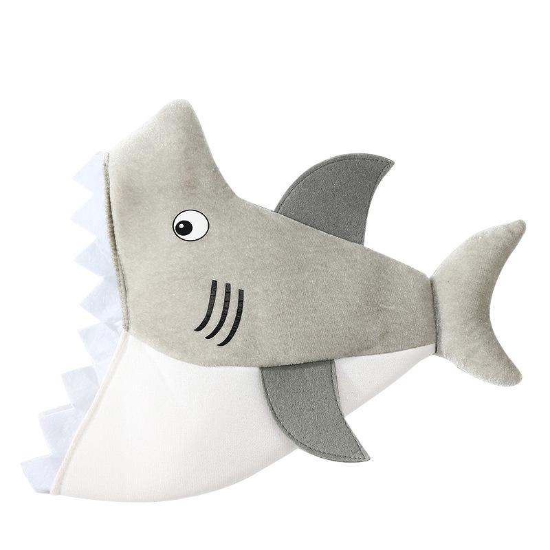 

European-Style Shark Head Mask for Cosplay and Stage Performance One Size сірий колір