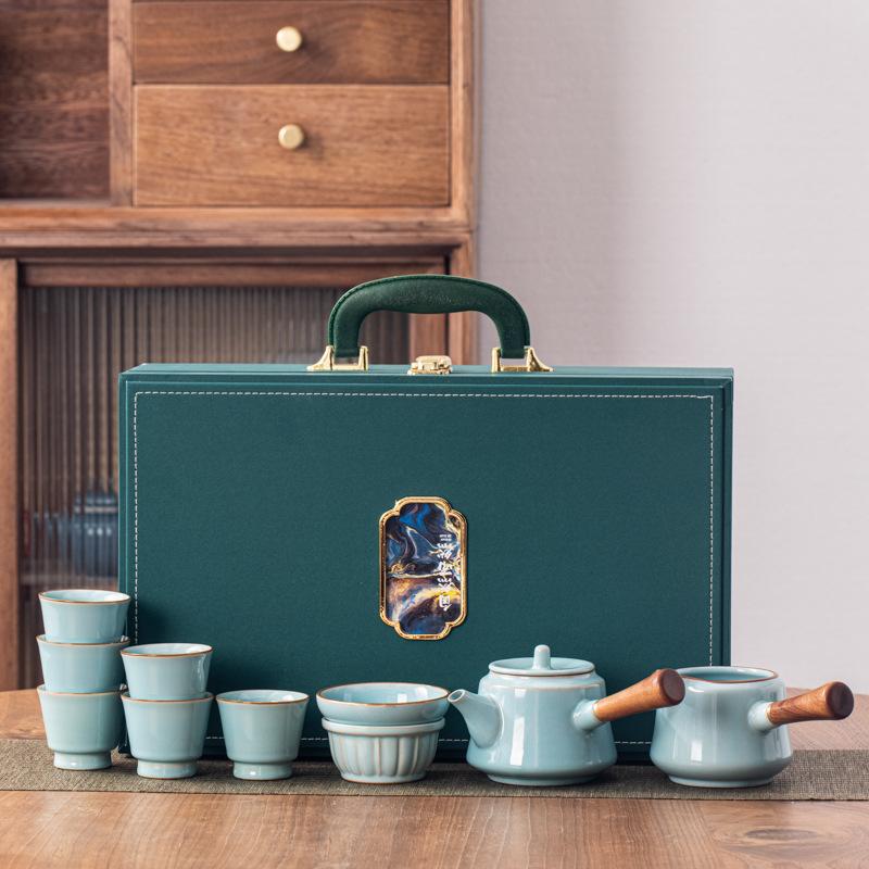 Qingchuan Side Pot Kung Fu Tea Set Gift Box Business Company High-end Gifts