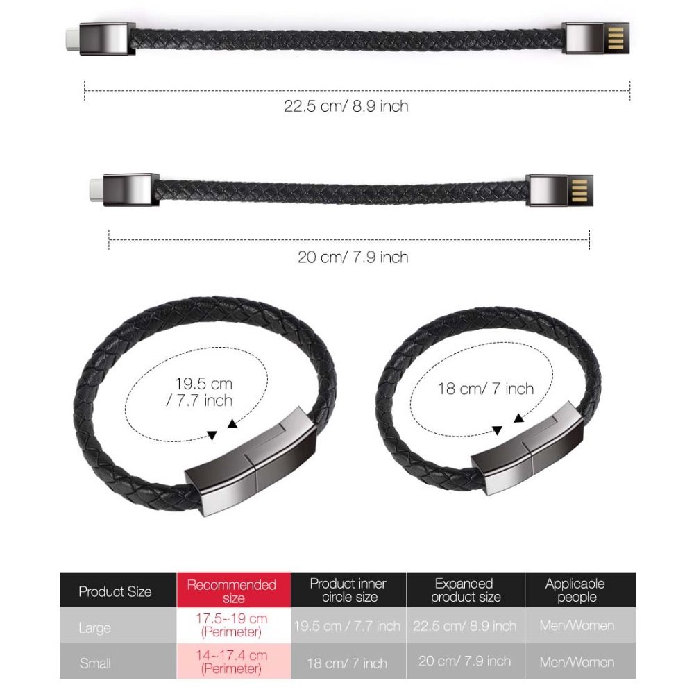 Bracelet Wrist Strap Fast Charger Cable Bracelet Cable Mobile Phone Data Line Bracelet Wristband