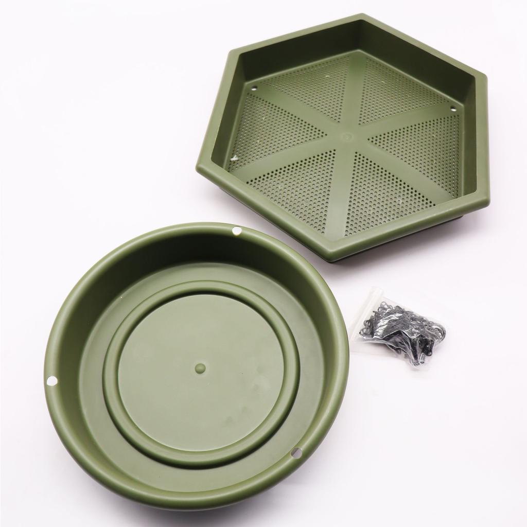 Pet Feeder Hanging Bird Feeder Outdoor Pet Bird Feeding Tray Metal Hooks Hanging Bird Baths for Outdoors Pet Supplies