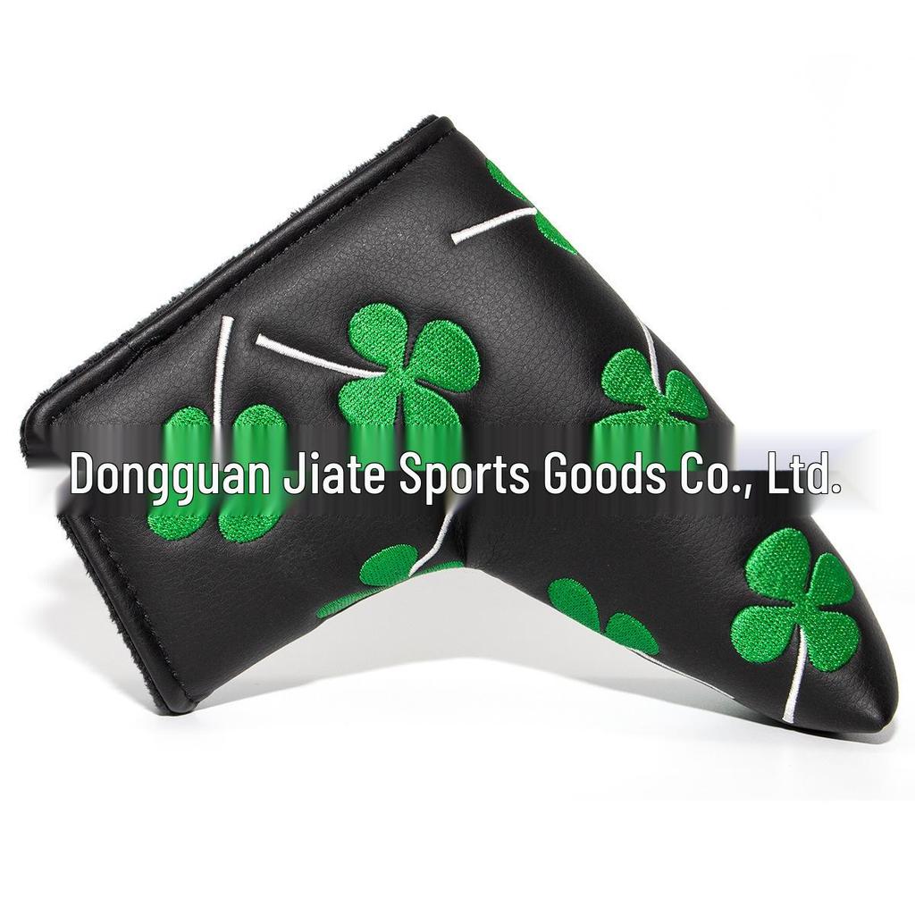 Klee mit vier Blättern gestickte Klettverschluss Putterhaube - Golfzubehör auf Lager