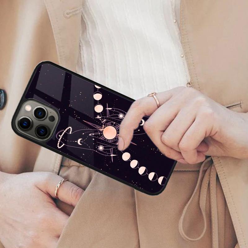 Fortune Telling Moon Stars Hands Art Magnetic Phone Case For APPLE iPhone 17 Air 16 14 13 12 Pro Max 15 Plus With MagSafe Cover