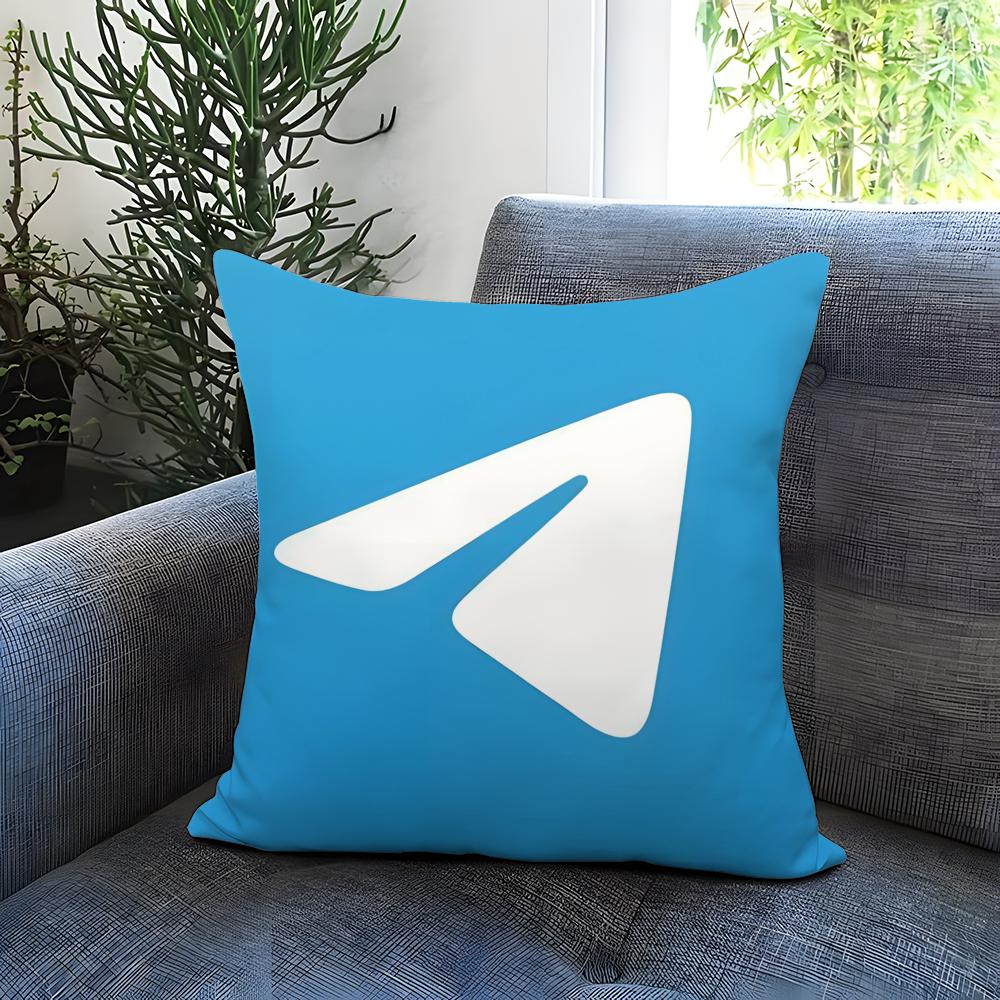 Trendy TTelegraming Cushion Cover Comfortable Reversible Pillow Cover Ideal for Car Sofa Bedroom  Beyond