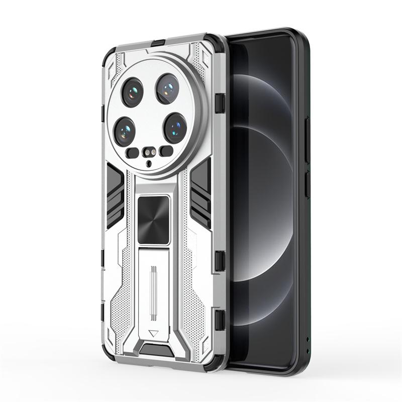 

Для Xiaomi 14 Ultra 5G чехол противоударный бронированный магнитный держатель подставка чехол для Xiomi Mi 14 Xiaomi14 Ultra 14Ultra 5G защитный чехол For Xiaomi 14 Ultra серебряный