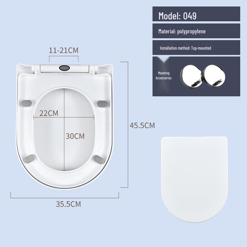 

U-образная V-образная быстросъемная крышка для унитаза с замедленным закрыванием, утолщенная