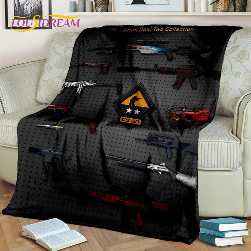 Rifle Pistol Cartridge USP,AK,AWP,M4,3D Gun Knife Blanket,Soft Throw Blanket for Home Bedroom Bed Sofa Picnic Cover Blanket Kids