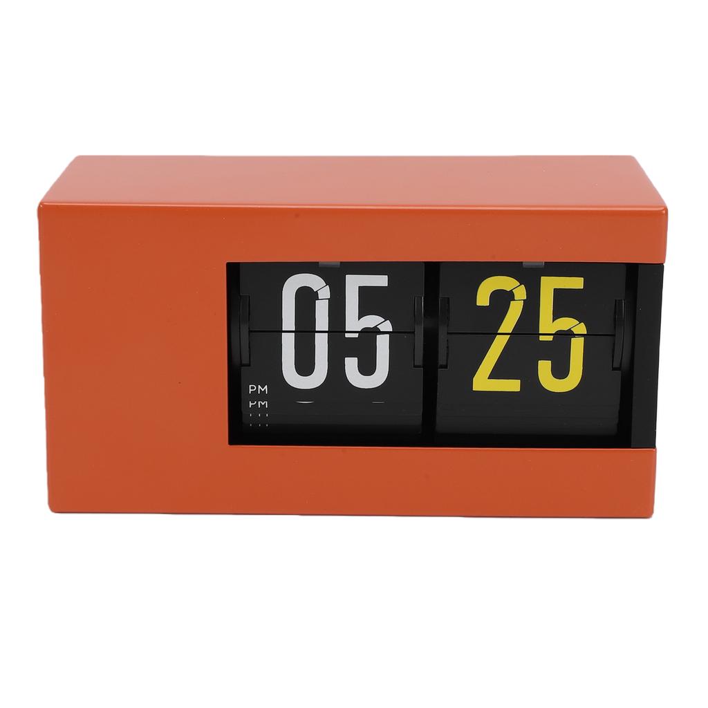 Kalender Klappuhr LED-Anzeige Automatisches Umblättern 12 Stunden AM PM Retro Ewiger Kalender Klappuhr