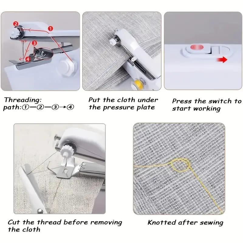 1pc Handheld Sewing Machine Mini Sewing Machine, Portable Sewing Machine Quick Handheld Sewing Tool
