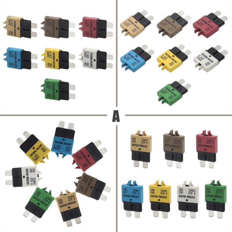 32V 30A Reusable Fuses Holder with 12 AWG Wire for Car Trucks Boats with Waterproof Caps Fuses Holder Quick Installation