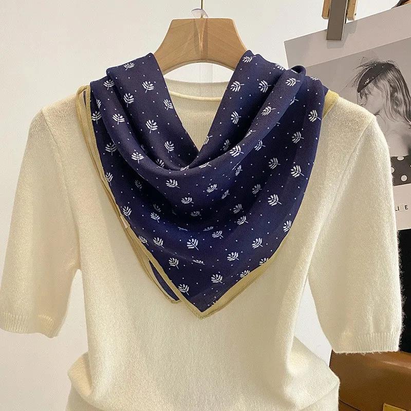 130cm Silk Square Scarf Women Large Shawls Matching Flowers Design Square Bandana Luxury Kerchief Scarf Female Foulards