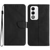 For Oppo A5 5G Case Skin Touch Lines Imprinted PU Leather Flip Phone Cover