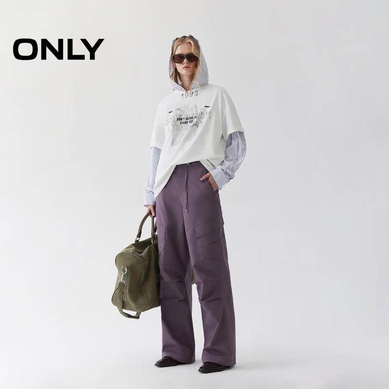 ONLY Women's High-Waist Cargo Straight Leg Pants