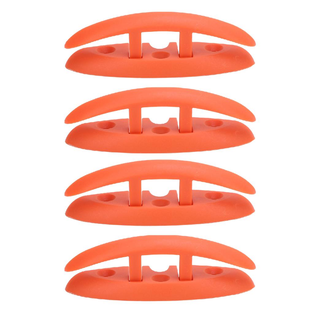 4 Sets 5in Folding Cleat 3 Holes Marine Grade Nylon Oxidation Resistant Flip Up Dock Cleat for Boat Ship Yacht Without