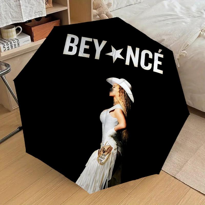 

1pc Cowgirl Star Beyonce Automatic Folding Umbrella, Portable Collapsible Design, Casual Outdoor Accessory L1202046