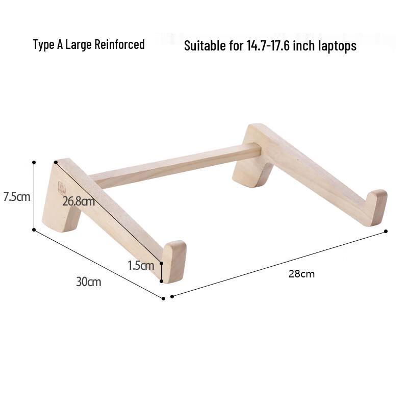 

Solid Wood Laptop Riser Stand with Wireless Charging