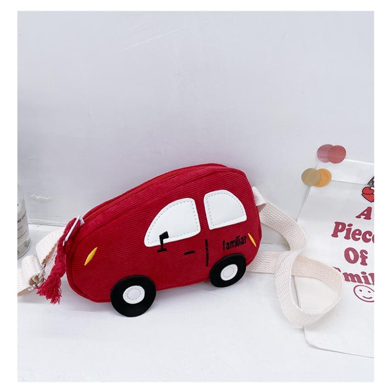 Autumn new cartoon cute flannel 3D car children's bag baby change accessories bag tide autumn and winter