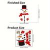 Christmas Snowman Toilet Decoration Stickers with Festive Snowman, Red Scarf & Snowflakes Design, Bathroom Decorations Christmas