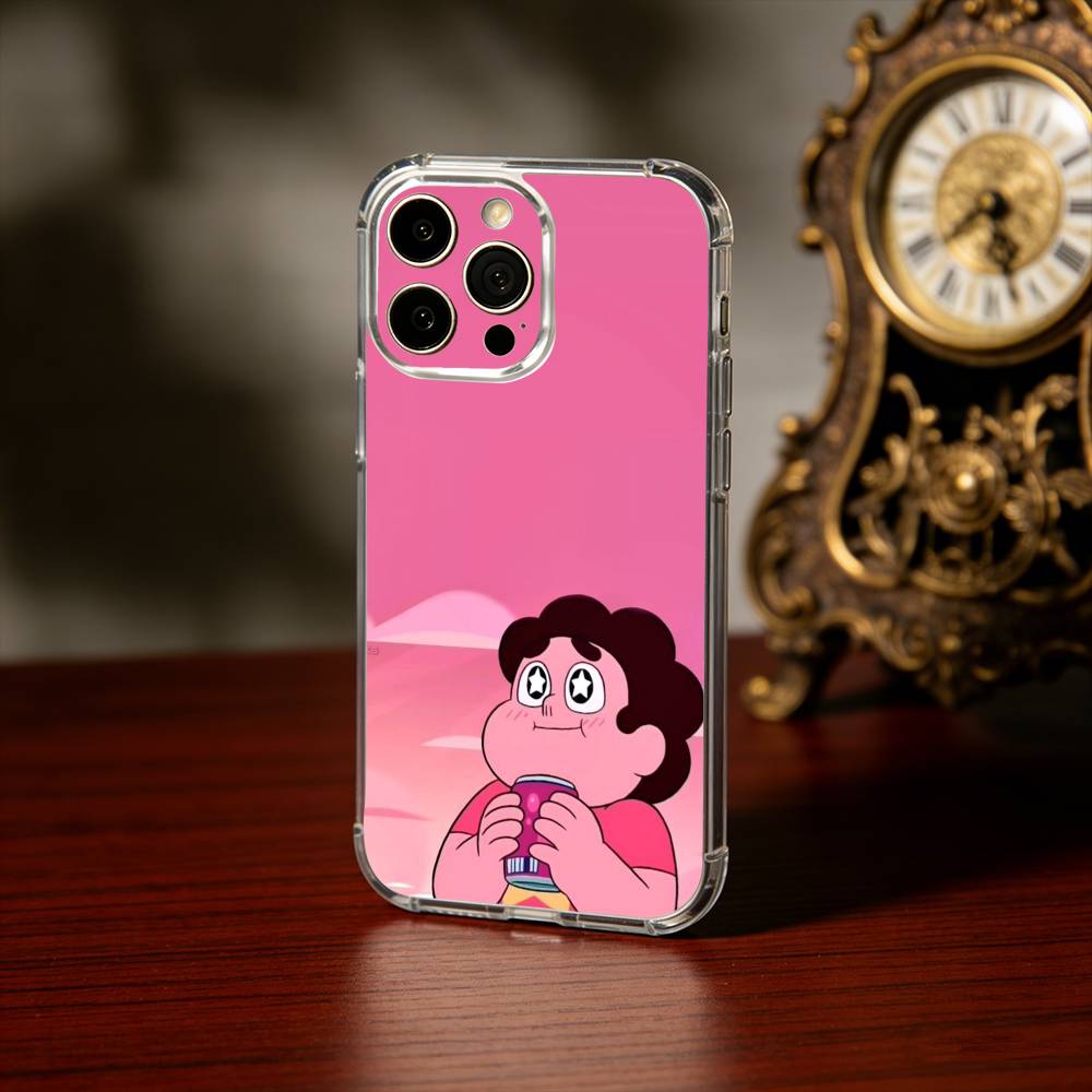 Cartoon Warm S-Steven U-Universe Phone Case For iPhone17,16,15,14,13Pro Max,us,Soft Silicone Transparent Cover iPhone16se4