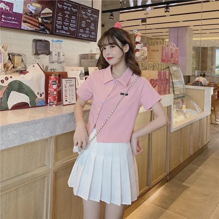 2024 Women's Slim Fit Polo Shirt - Short-Sleeve Cotton Lapel T-Shirt