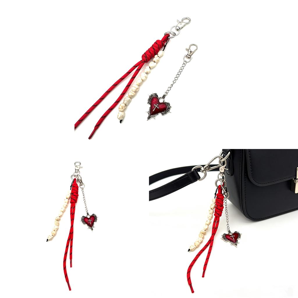 Streetwear Metal Keychain For Women And Men With Heart Design For Spring