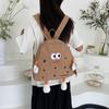 Cute Cheese Cheese Canvas Bag Female Soft Girl Children's School Bag Large Capacity Versatile Backpack
