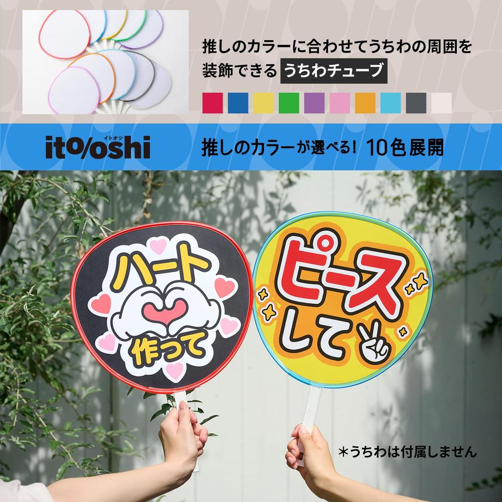 Plus Fan Decoration Oshikatsu Oshi Clear Fastens Without Glue or Clips Border, Itooshi, Tube, Color, Red, FL-306CF 91-770,