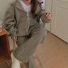 Korean Style Women's Tracksuit Set - Loose Zipper Hoodie Casual Fashion for Autumn/Spring