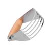 Wood Handle Pastry Cutter 5 Blades Dough Cutter Kitchen Utensil Dough Blender Cold Butter Mixing