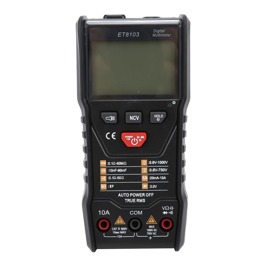 ET8103 Intelligent Multimeter LCD Backlit Display Portable Digital Voltage Tester for Outdoor