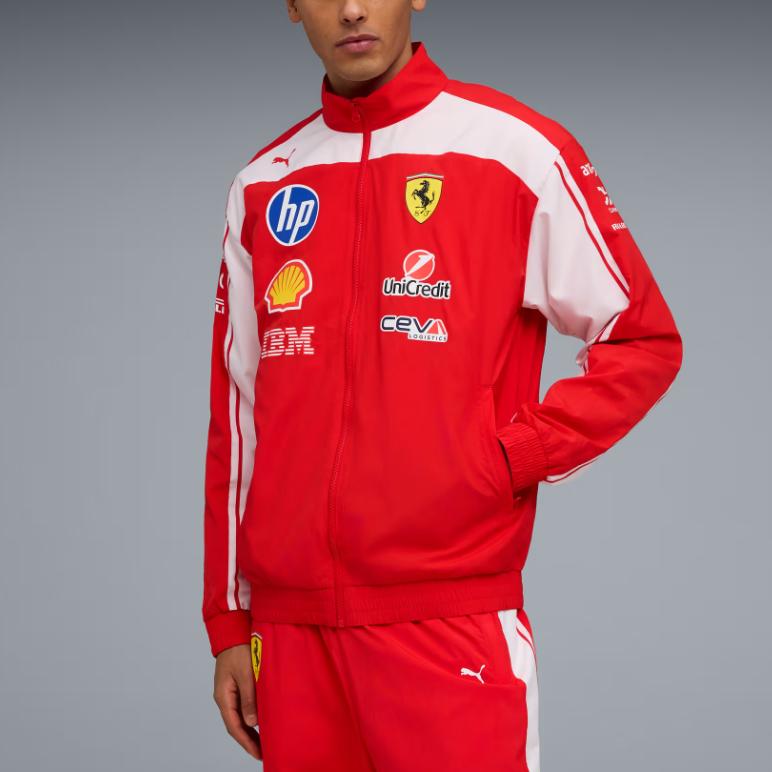 Puma X Ferrari Replica Drivers Authentic Scuderia Ferrari HP Team 2026 Season Casual Zip Breathable Color Block Stand Collar Jacket 71394401