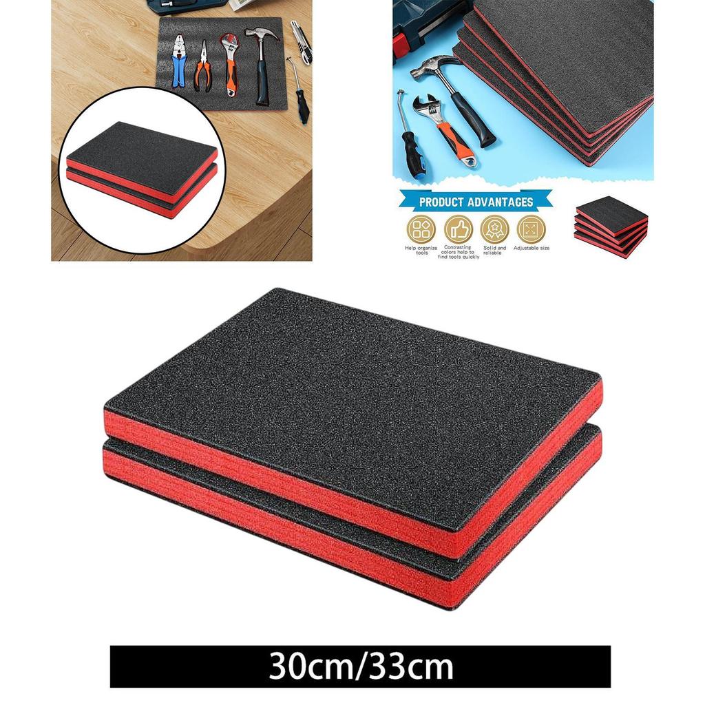 2x Tool Box Foam Inserts Practical Non Slip Professional Epe Foam for Tabletop Miniatures Toolbox Transport Storage Padding