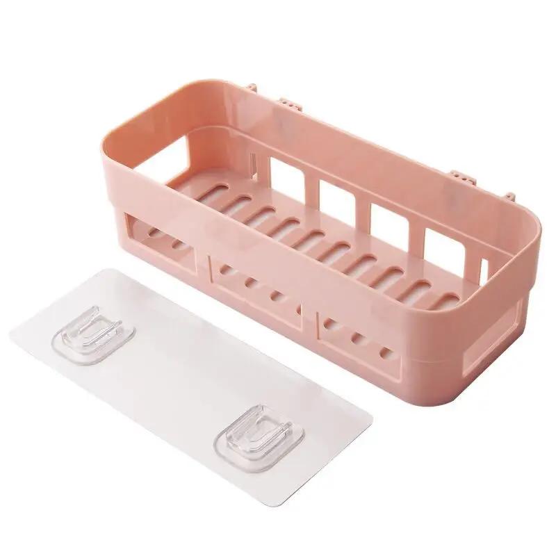 Wall Mounted Bathroom Shelf Durable Suction Cup Corner Drainage Shelf Dish Sponge Storage Rack Holder For Kitchen organizer